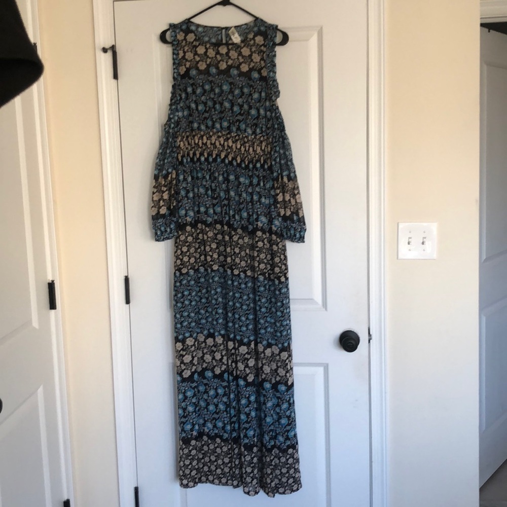 Eliza J Women’s Maxi Cold Shoulder Printed Dress